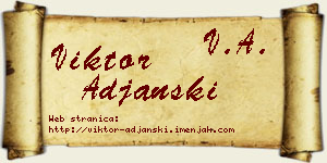 Viktor Ađanski vizit kartica